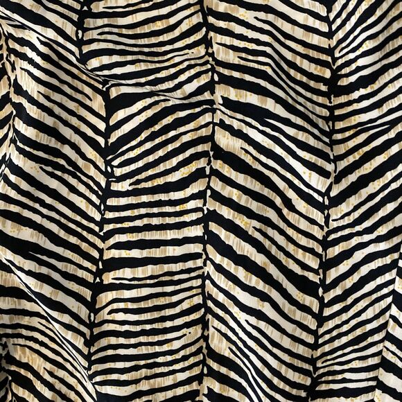 Vtg Kathy Che Blouse Women's Size Large‎ Safari print - Picture 5 of 5